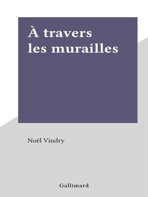 cover image of À travers les murailles